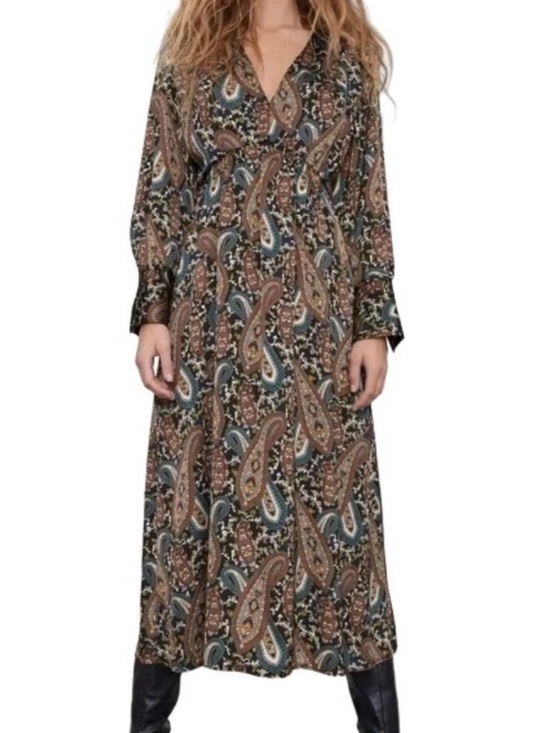 Zara Dresses & Skirts - Zara Women’s Paisley Long Sleeve Dress in Multicolor